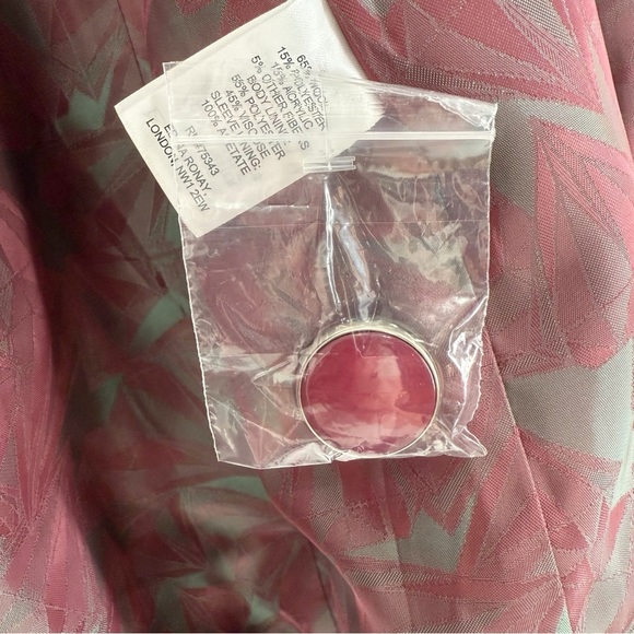 Edina Ronay London Wool Blend Double Breasted Coat Pink US 6 - Picture 7 of 16